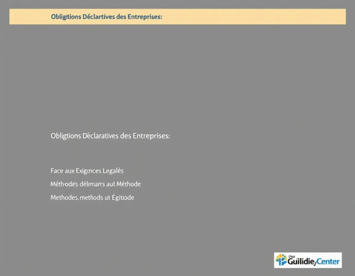 Obligations Déclaratives des Entreprises : Face aux Exigences Légales avec Méthode